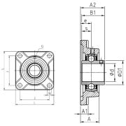 Подшипник Корпусной UCF205 (FYH) 25*70*27